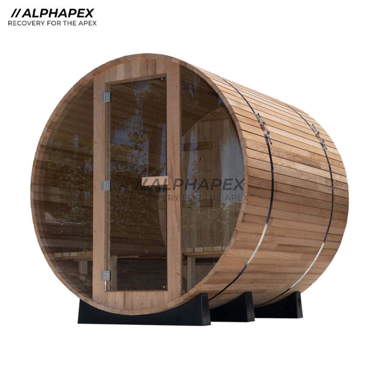 Barrel Sauna/ Full glass front - AlphApex