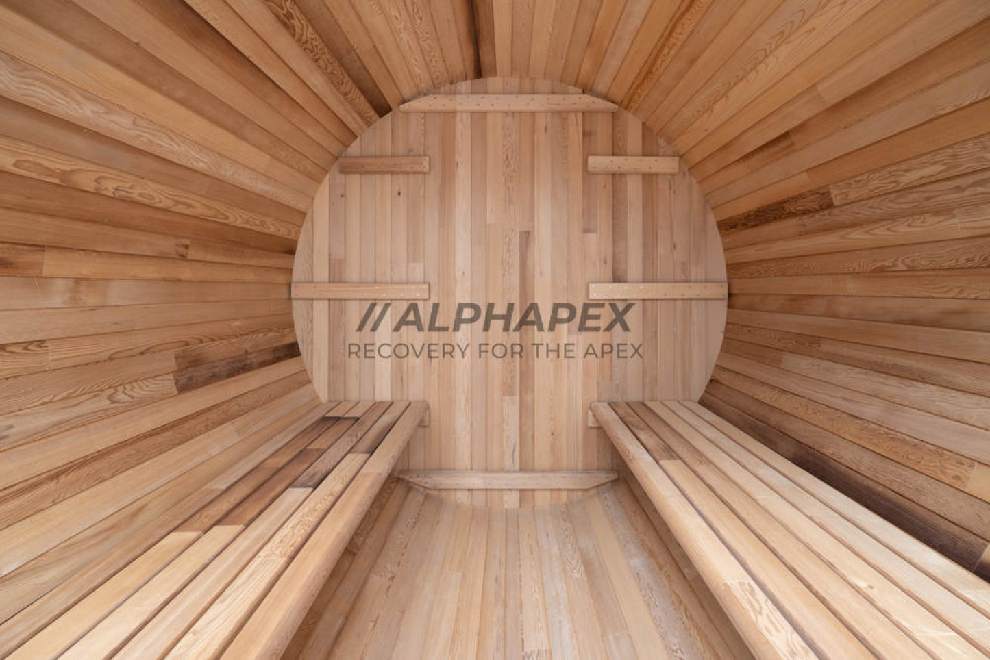 Barrel Sauna/ Full glass front - AlphApex